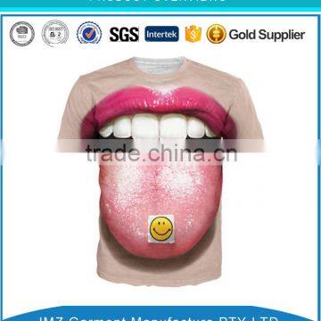 Custom clothing 3D print shirt mens t shirt in China factory