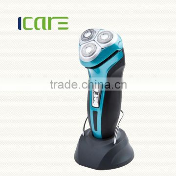 man shaver with three individually floating rotary heads/electric shaver