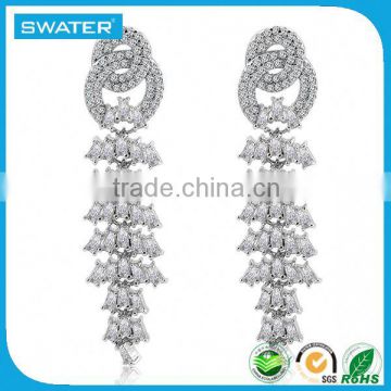 New Product Women Silver Crystal Boho Earrings