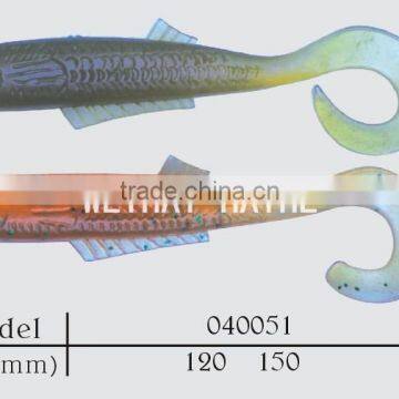 PVC soft lure curly shad