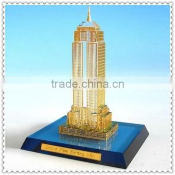 Professional Made USA Crystal Building For Business Gifts