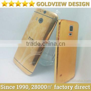 Wholesale for M8 gold Housing for HTC One M8 with 24k gold. 24ct rose gold for HTC m8 mirror finished