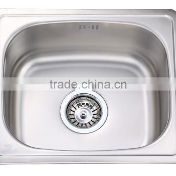 Topmount Stainless Steel Single Bowl Bathroom Sink GR- 507