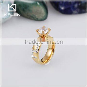 dubai 24k gold plated diamond diamant ring designs