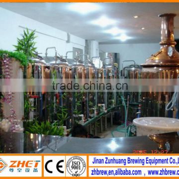 500L red copper restaurant beer brewing equipment CE