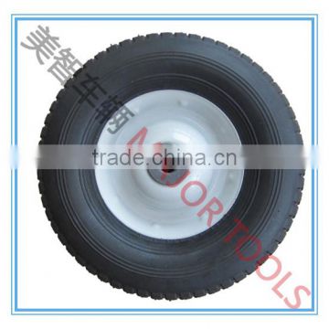 10x3.3 semi pneumatic rubber tyre inflatable wheel