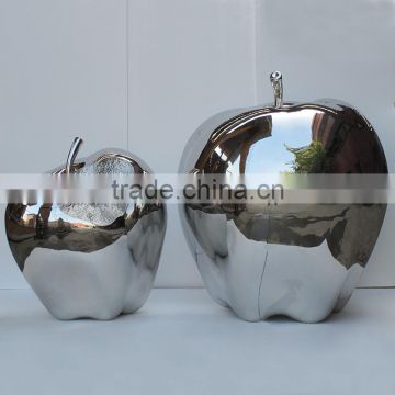 grande sculpture polished apple stainless steel outdoor sculpture for garden
