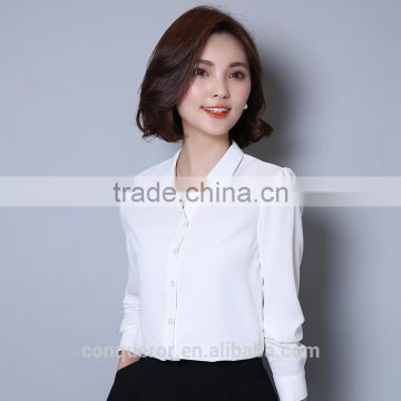 new fashionable design classic fit shirt for ladies