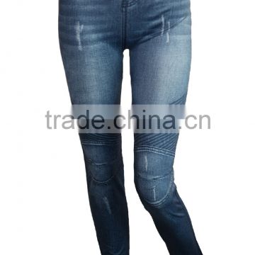 Seamless printing jeans leggings
