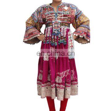 Indian Heavy Antique Dress Vintage Banjara Afgani Dress