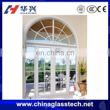 china top brand heat insulation clear glass aluminum arch sliding door