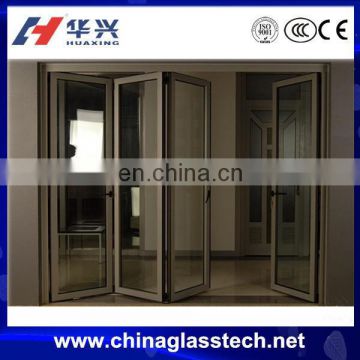 Sound and Heat insulation no deformation aluminum frame single gass small folding door
