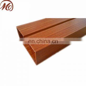 wooden grain aluminum tube for building decoration