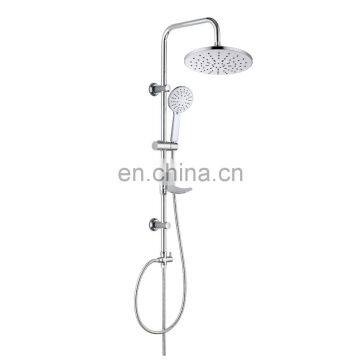 Leelongs stainless steel material shiny chrome plated rainfall bath shower column