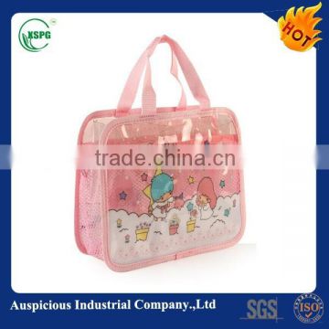 pink pvc bag with handle