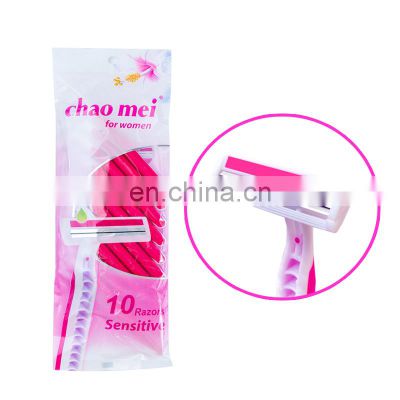 Latest hot selling promotional women shavers double-blade hair removal shaver