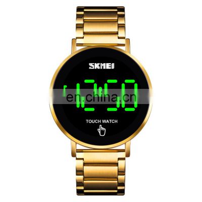new design Skmei 1550 touch screen LED watch digital stainless steel men wristwatches