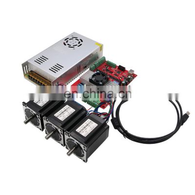 MACH3 USB 3-Axis CNC Kit TB6560 Stepper Motor Driver Board + 3pcs Nema23 Stepper Motor57+1pc Power