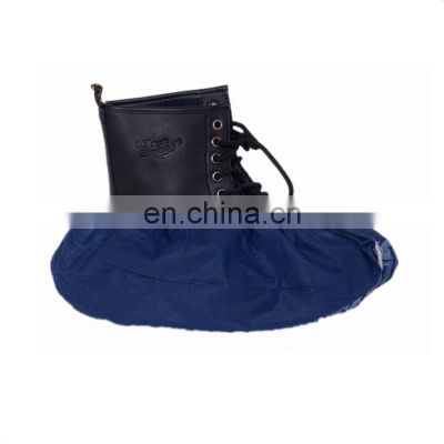 Disposable Waterproof Plastic Embossed Blue CPE Shoe Cover