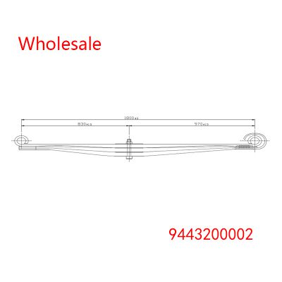 9443200002 Heavy Duty Vehicle Front Axle Wheel Parabolic Spring Arm Wholesale For Mercedes Benz