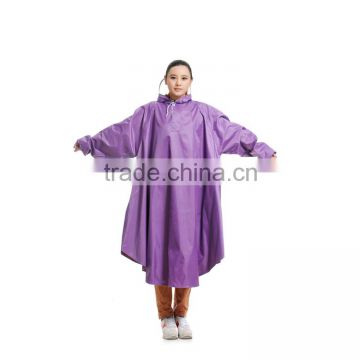 2014 fashion new style ladies long rain poncho with sleeves