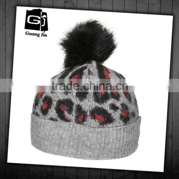High quality fashion knit pattern trapper hat
