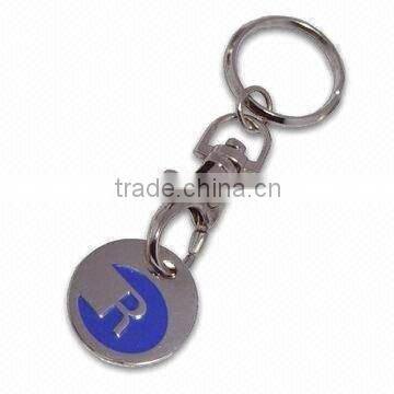 metal trolley coin keychain