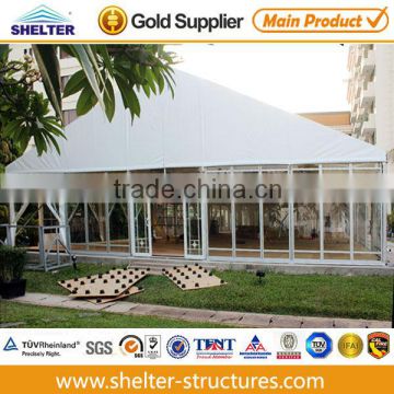 12x39m glass wall system tent structure, solid wall marquees exported to Africa for sale