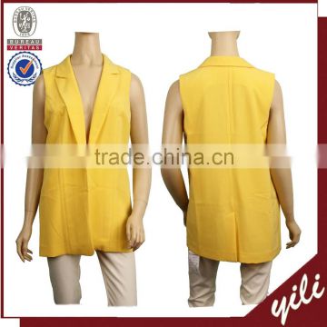 Plain dyed reversible sleeveless jacket business formal jacket ladies sleeveless jacket