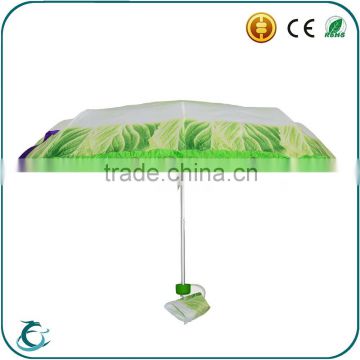 custom 3 fold lacy vegetable umbrella