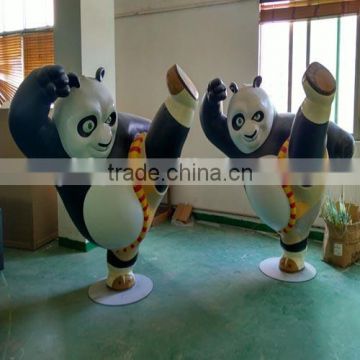 Famous Panda Cartoon figure made from Fibreglass, Game Centre theme cartoon figures