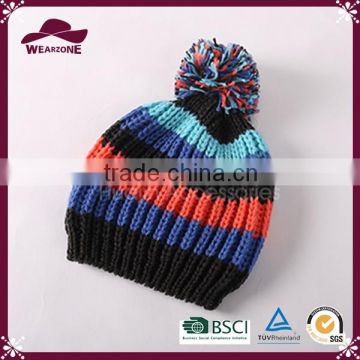 Fashion Warm New Style Knit Hat Wholesale Colorful Block Hat