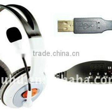 USB 2.0 stereo computer headset with microphone