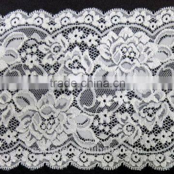 White foral nylon lace for underwear (07861#)