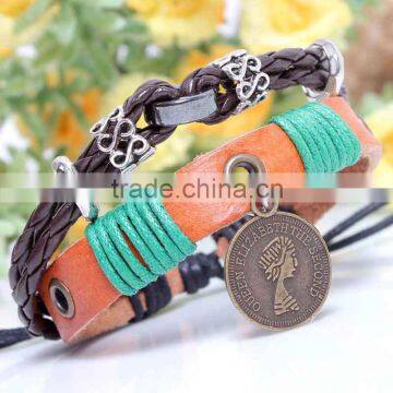 Fashion leather jewelry bracelet KSQN-29