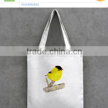 Custom printed organic wholesale cheap shopping bag/cotton canvas tote bag