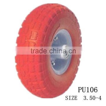 inflate tire air tire 4.10/3.50-4 solid pu foam wheel