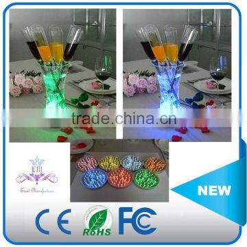 2015 hot sell 6 inch round single color Vase decoration led base light wedding favors and gifts