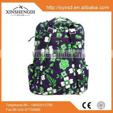 Wholesale cotton beautiful quilted fabric insulated backpack parts