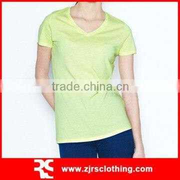 Womens Promotional T-shirt Plain Cotton V Neck T shirt