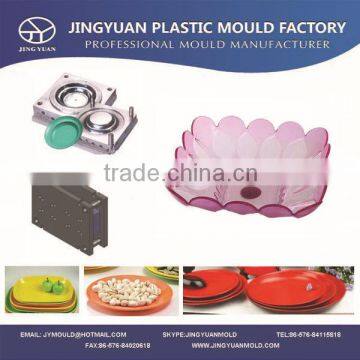 High quality plastic restaurant square dish injection mould manufacturer / Custom design plastic square food dish mold supplier