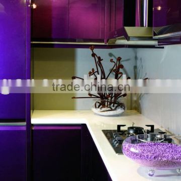 romantic purple high glossy lacquer Kitchen Cabinet MGK1010