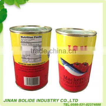 canned mackerel product