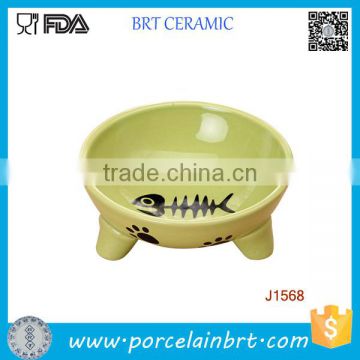 Wholesale Special Footed Ceramic Cat Bowls