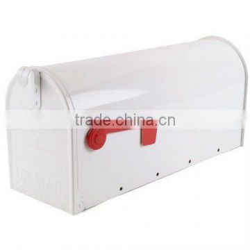 rectangle galvanized mailbox with milk-whited color