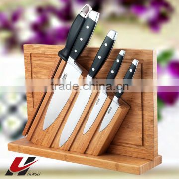 kitchen knives set with bamboo knife block