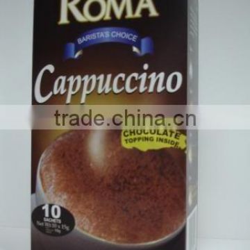 Cappuccino with Chocolate topping ,instant coffee