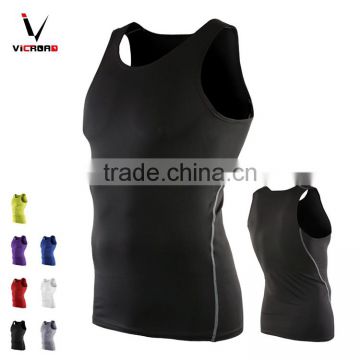 Trendy design quick dry gym fitness mens sports tank tops