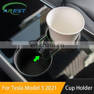 Car Cup Slot Slip Limiter ABS Silicone Car Interior Accessories Drink Holder Car Cup Holder for Tesla Model 3/X/S 2021 Dropship