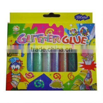 2014 very cheap glitter glue 6ml for children and school